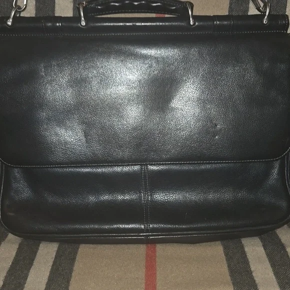 Vintage El Portal Black  Leather Breifcase Messenger Bag - Picture 7 of 11